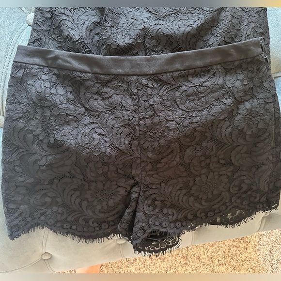Ted Baker Alina Set, Scalloped Edge Lace top and matching shorts set in black - Picture 8 of 12